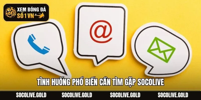 Tình huống phổ biến cần tìm gặp Socolive